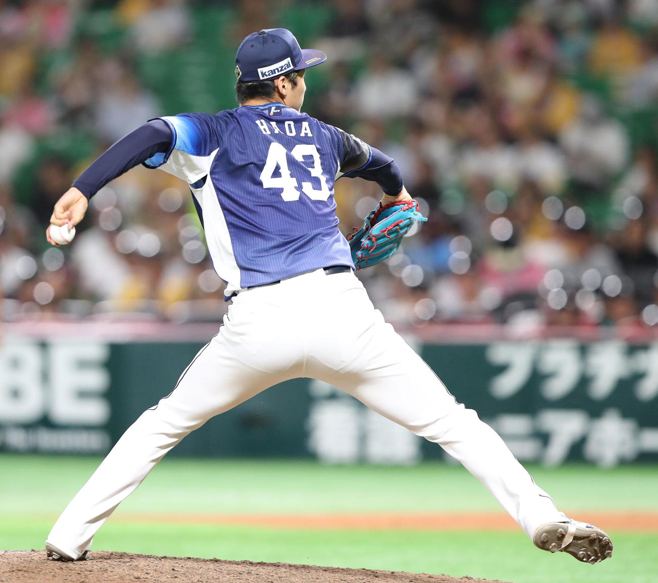 ソフトバンク対西武　4番手で登板した羽田（撮影・鬼束羽瑠菜）