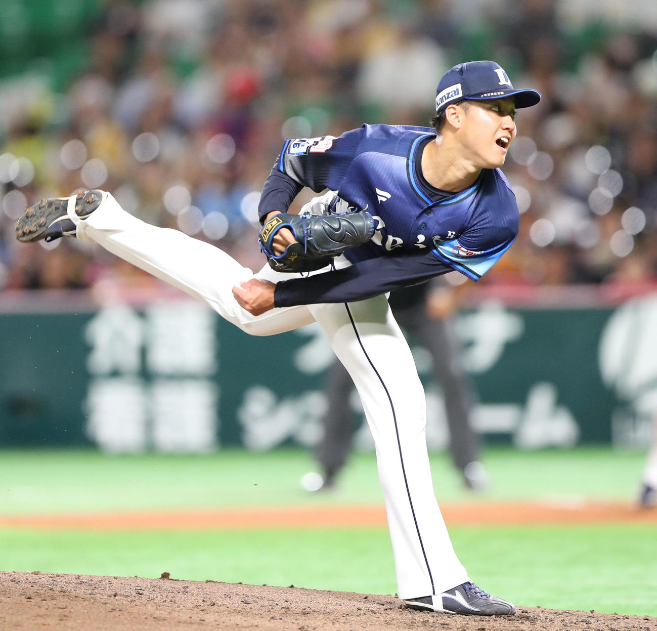 ソフトバンク対西武　西武先発の菅井（撮影・鬼束羽瑠菜）