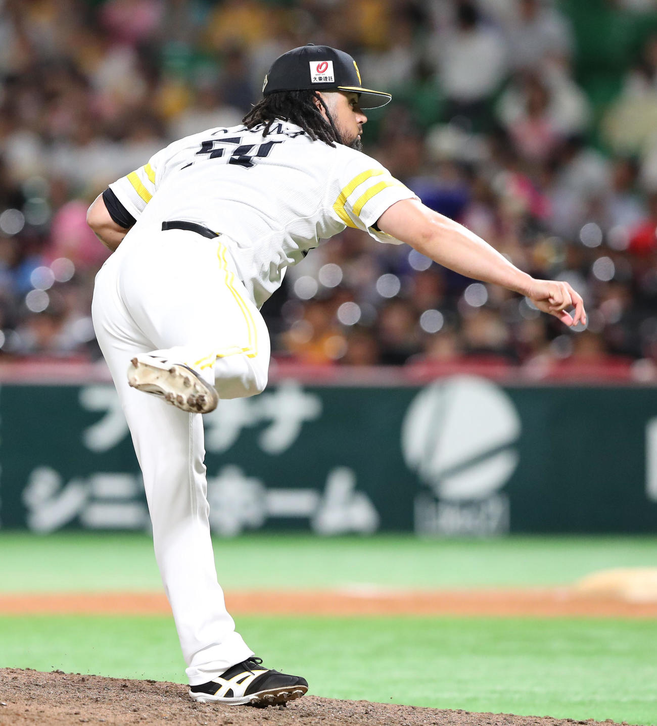 ソフトバンク対西武　2番手で登板したオスナ（撮影・鬼束羽瑠菜）