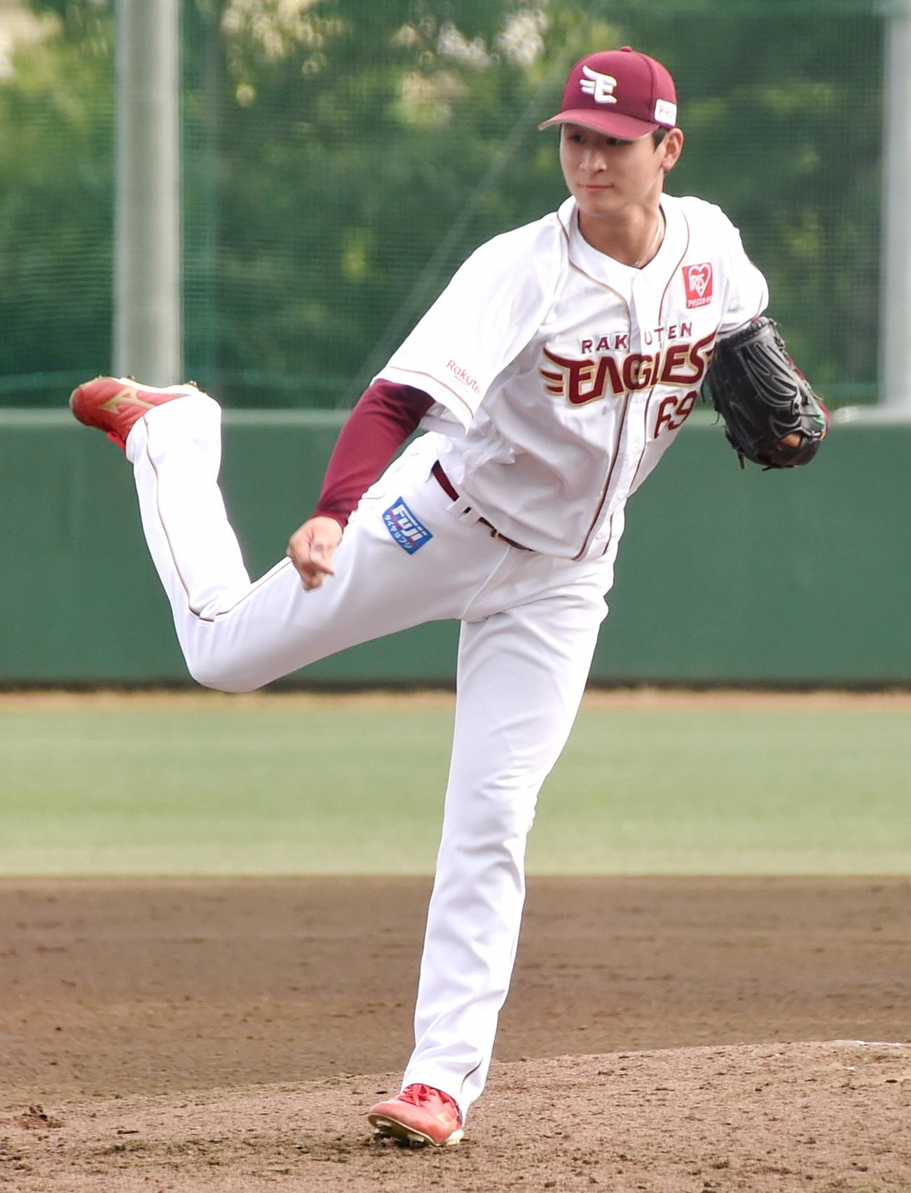楽天対西武　体調不良から復帰した楽天内（撮影・山田愛斗）