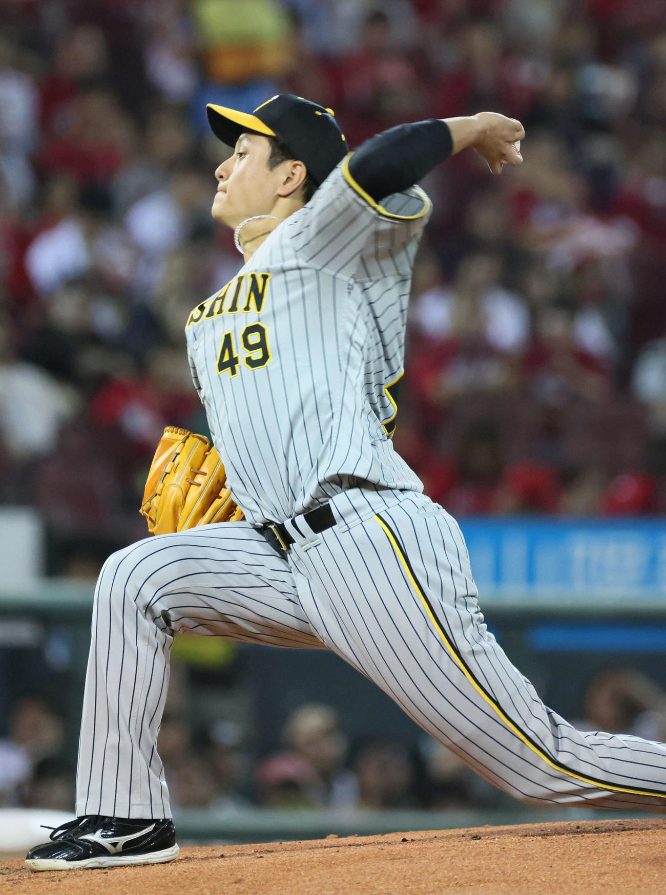 広島対阪神　阪神先発の大竹（撮影・加藤孝規）