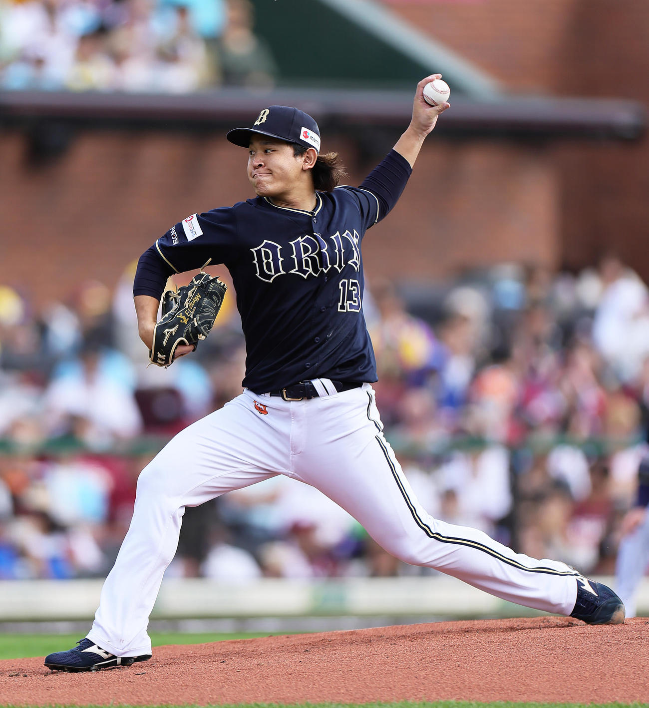 楽天対オリックス　オリックス先発の宮城（撮影・足立雅史）
