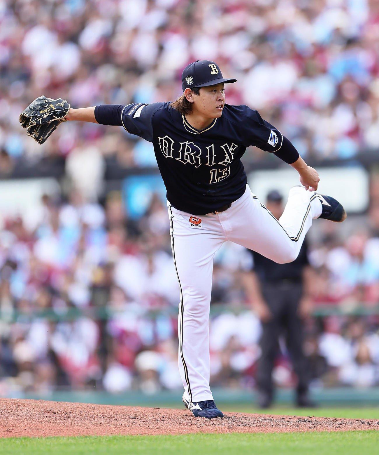 楽天対オリックス　オリックス先発の宮城（撮影・足立雅史）