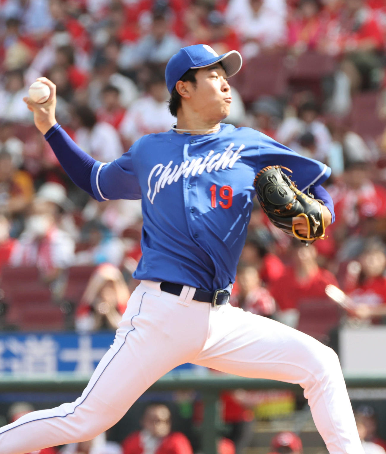 広島対中日　中日先発の高橋宏（撮影・加藤孝規）