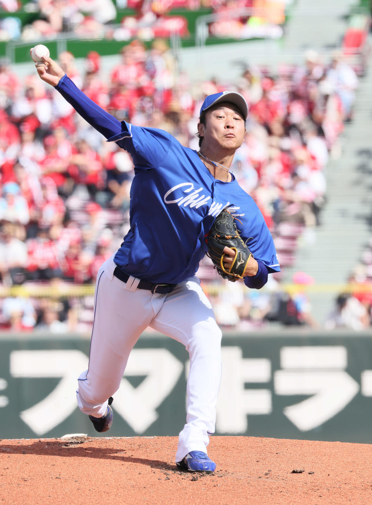 広島対中日　中日先発の高橋宏（撮影・加藤孝規）