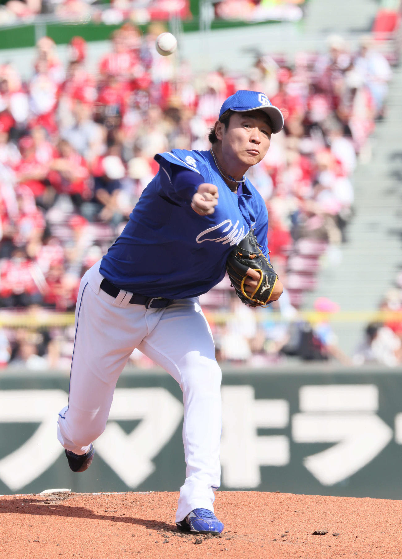 広島対中日　中日先発の高橋宏（撮影・加藤孝規）