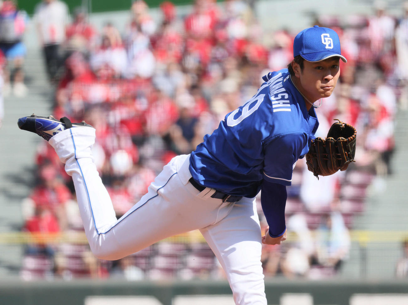 広島対中日　中日先発の高橋宏（撮影・加藤孝規）