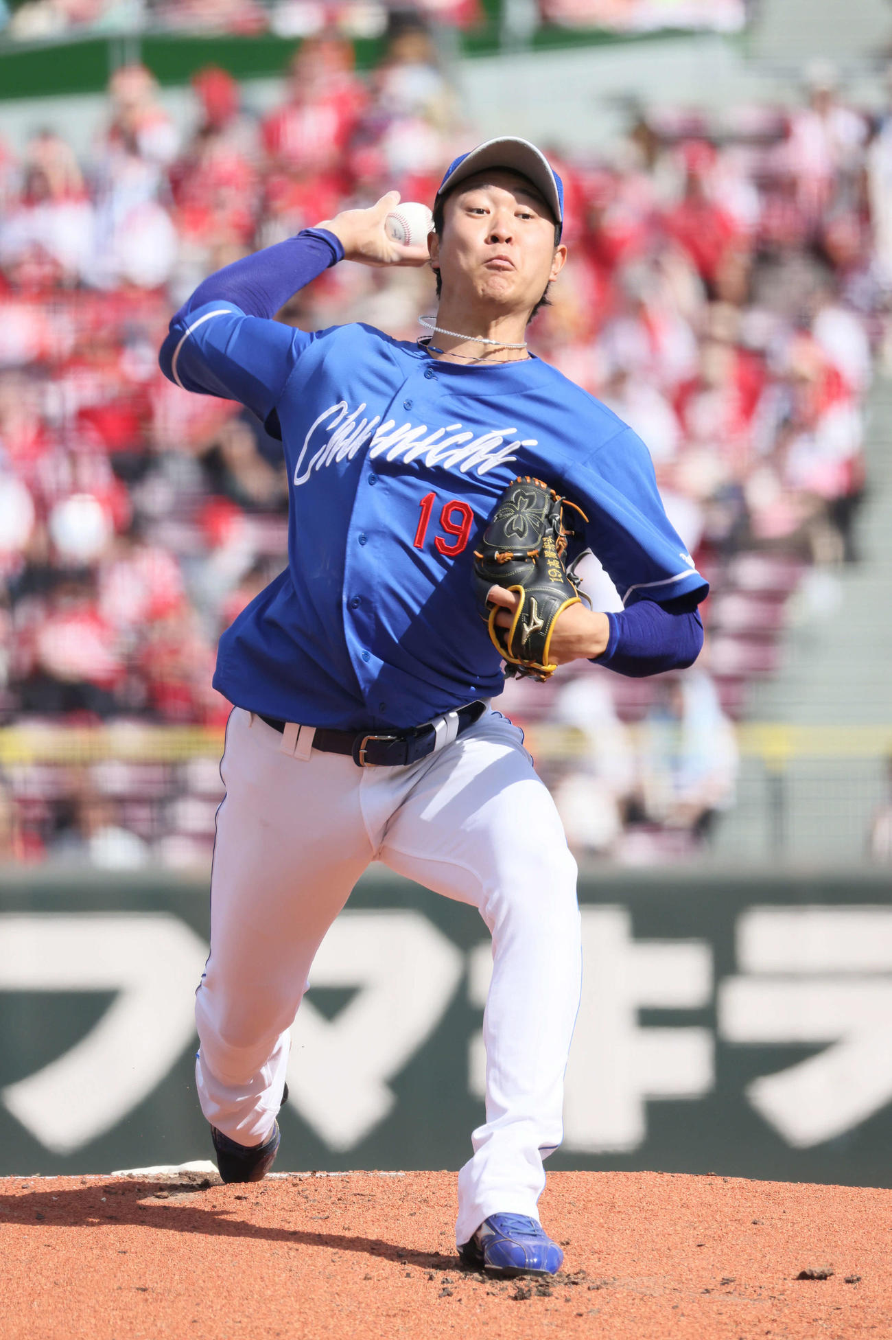 広島対中日　中日先発の高橋宏（撮影・加藤孝規）