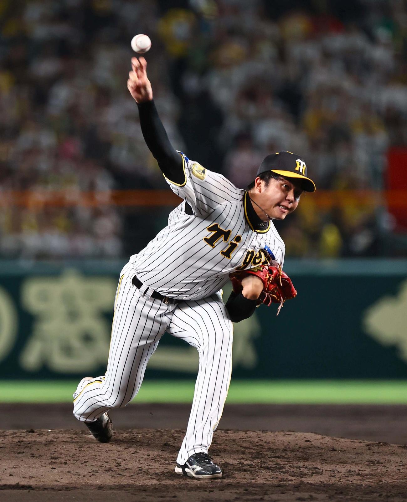 阪神対DeNA　阪神先発の才木（撮影・上田博志）