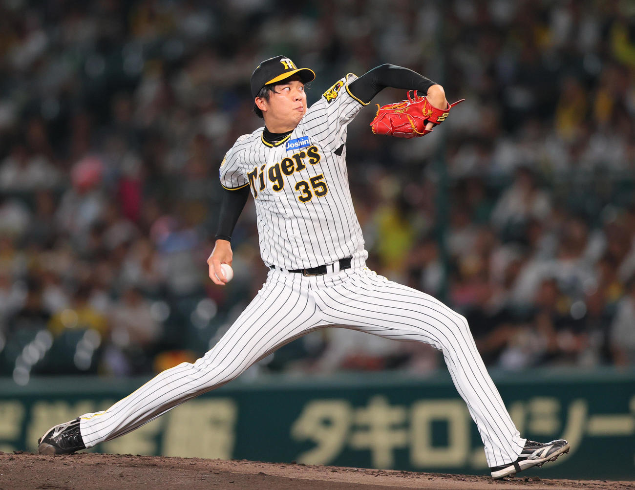 阪神対DeNA　阪神先発の才木（撮影・上山淳一）