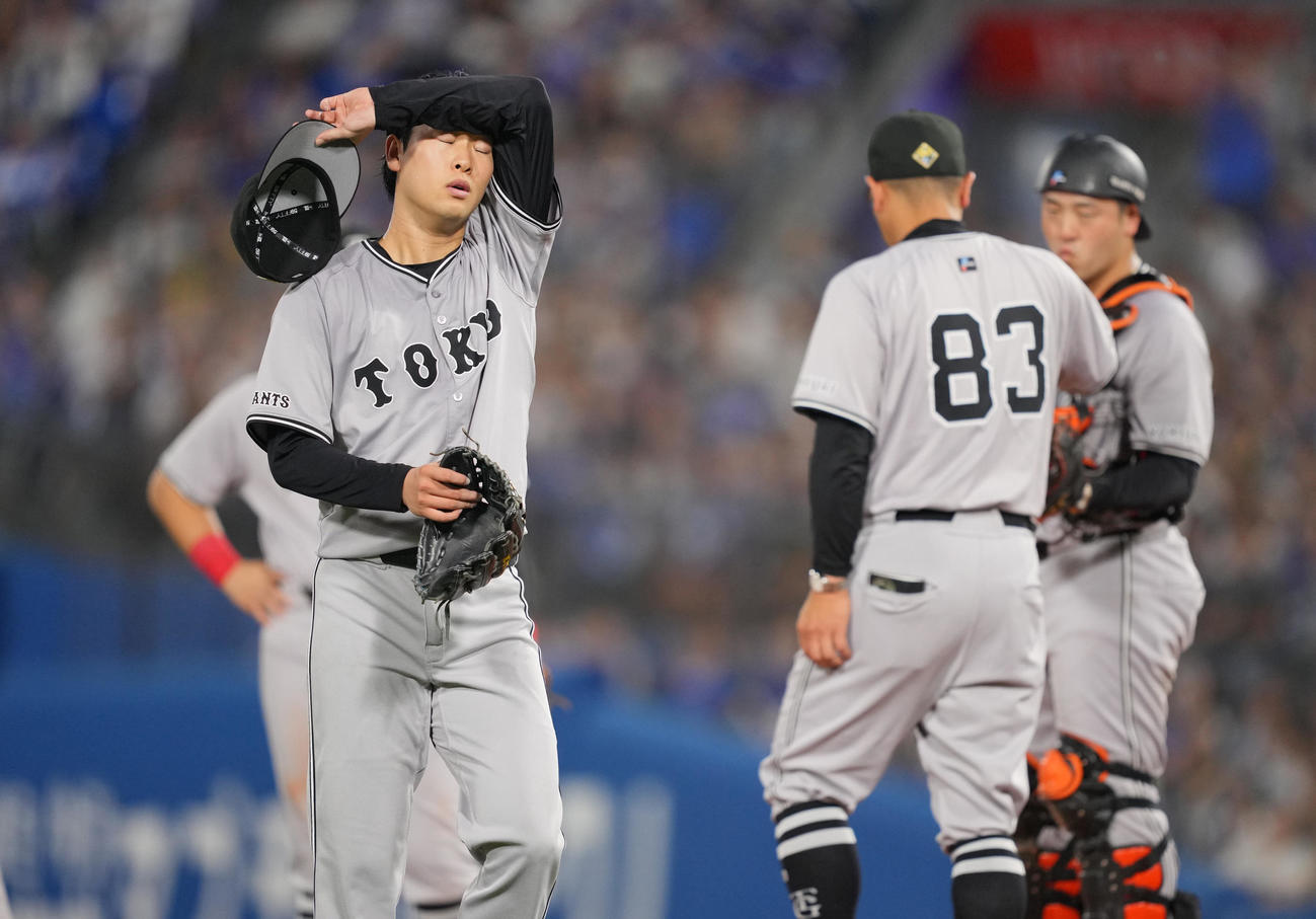 9月26日、3回途中で降板した巨人山崎伊織