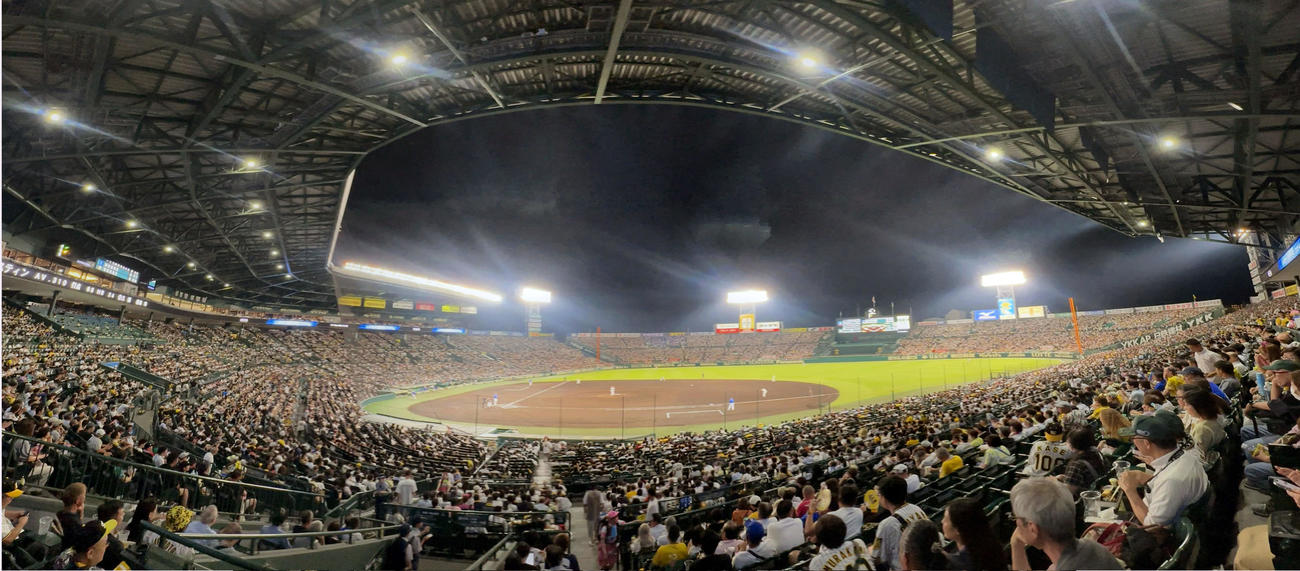 甲子園で行われた阪神対DeNA（撮影・藤尾明華）