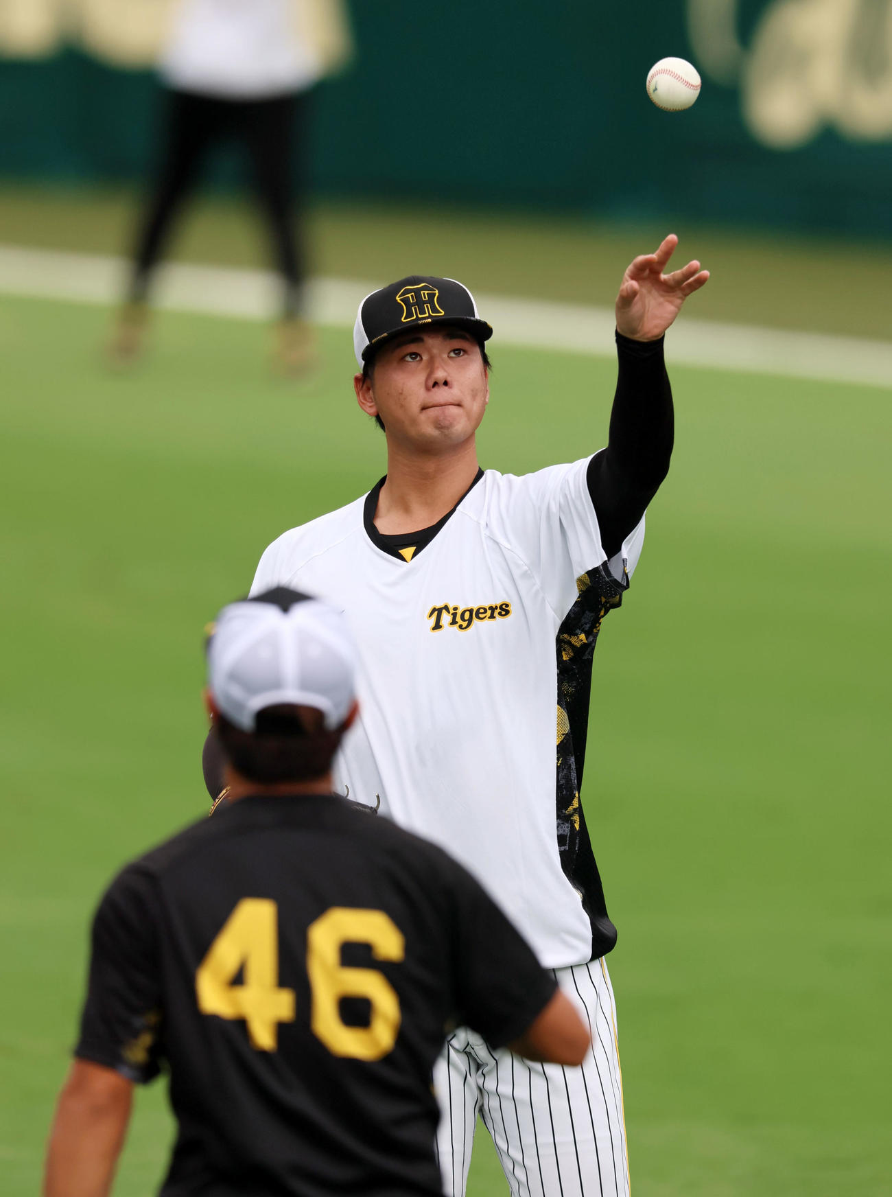 阪神対DeNA 1軍に合流した川原（撮影・加藤哉）