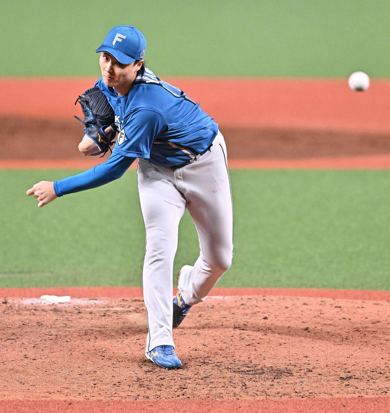西武対日本ハム　日本ハム先発の山崎（撮影・滝沢徹郎）