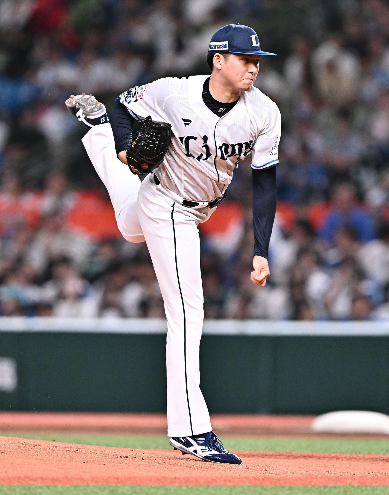 西武対日本ハム　西武先発の武内（撮影・滝沢徹郎）