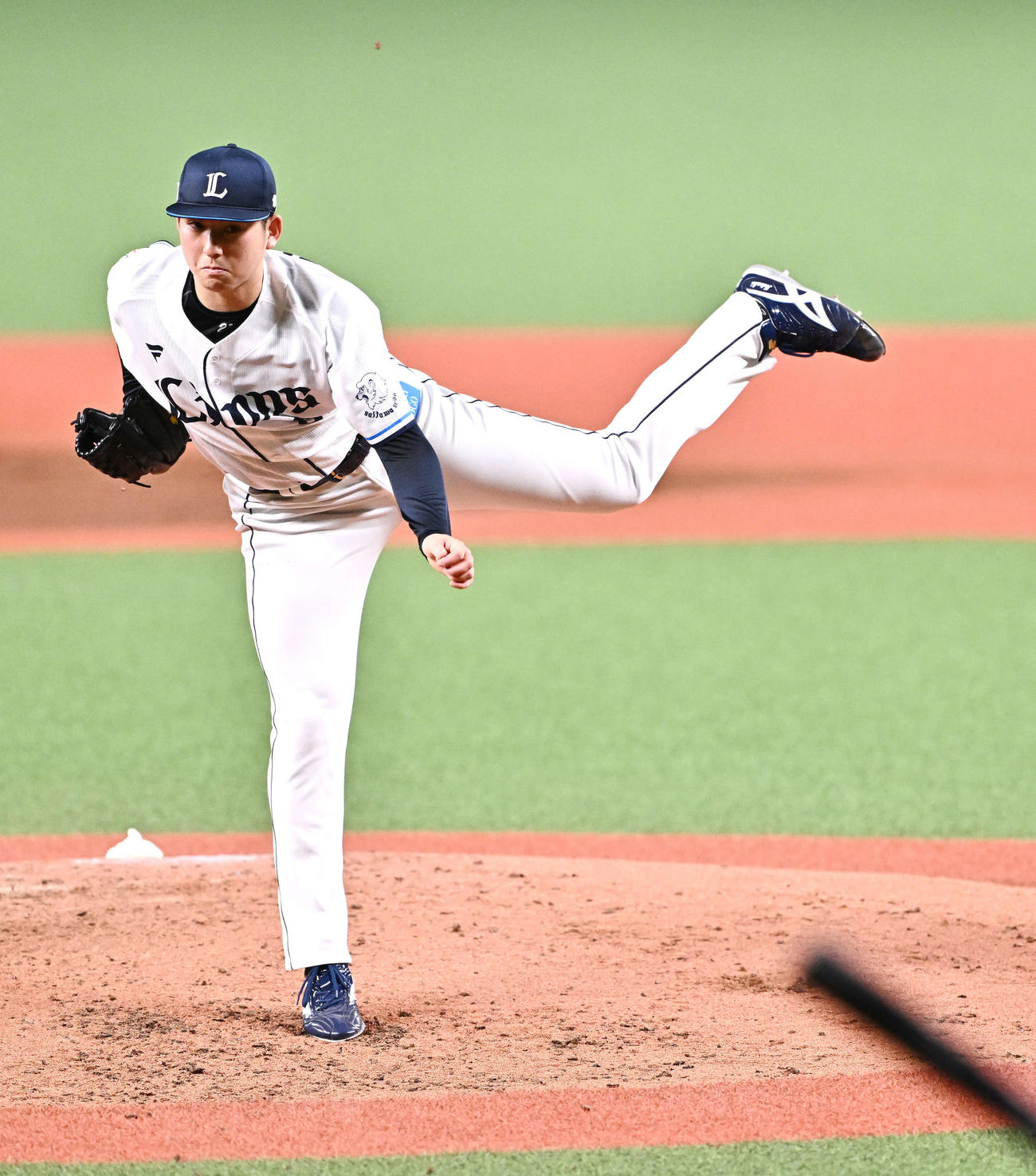 西武対日本ハム　力投する西武先発の武内（撮影・滝沢徹郎）