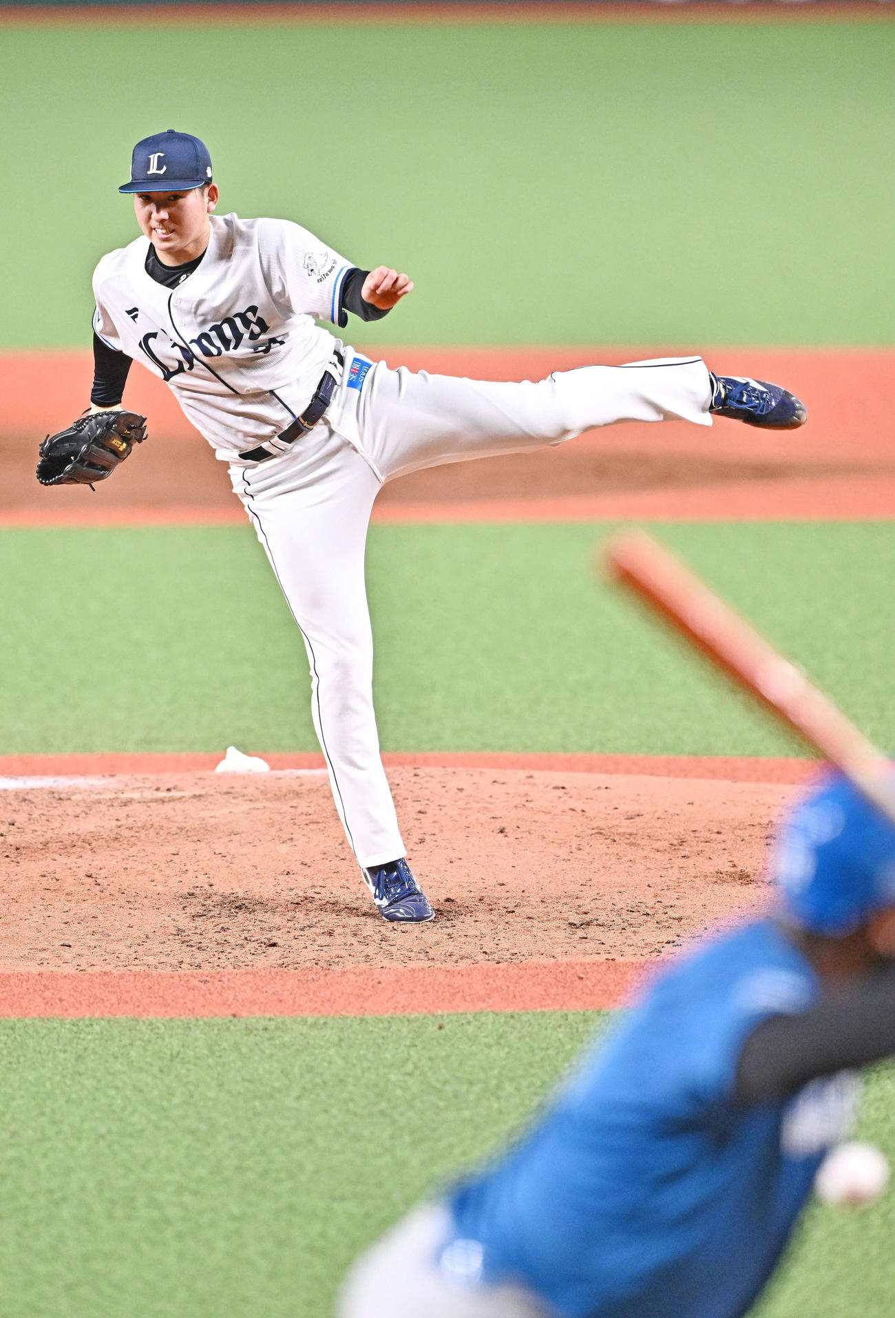 西武対日本ハム　力投する西武先発の武内（撮影・滝沢徹郎）
