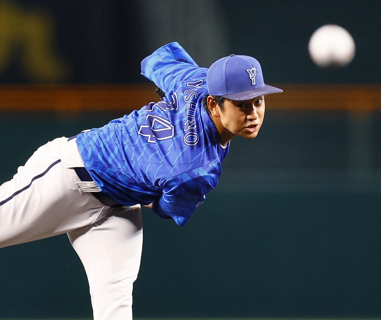 阪神対DeNA　力投するDeNA先発の吉野（撮影・藤尾明華）