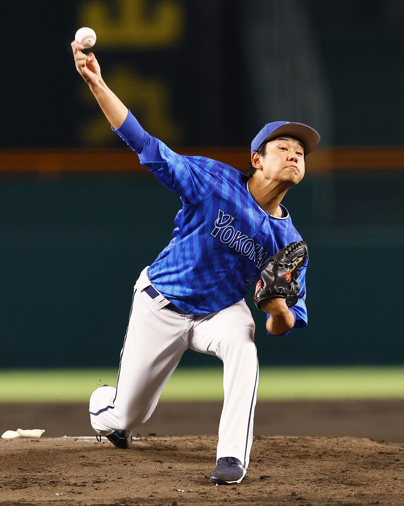 阪神対DeNA　力投するDeNA先発の吉野（撮影・藤尾明華）