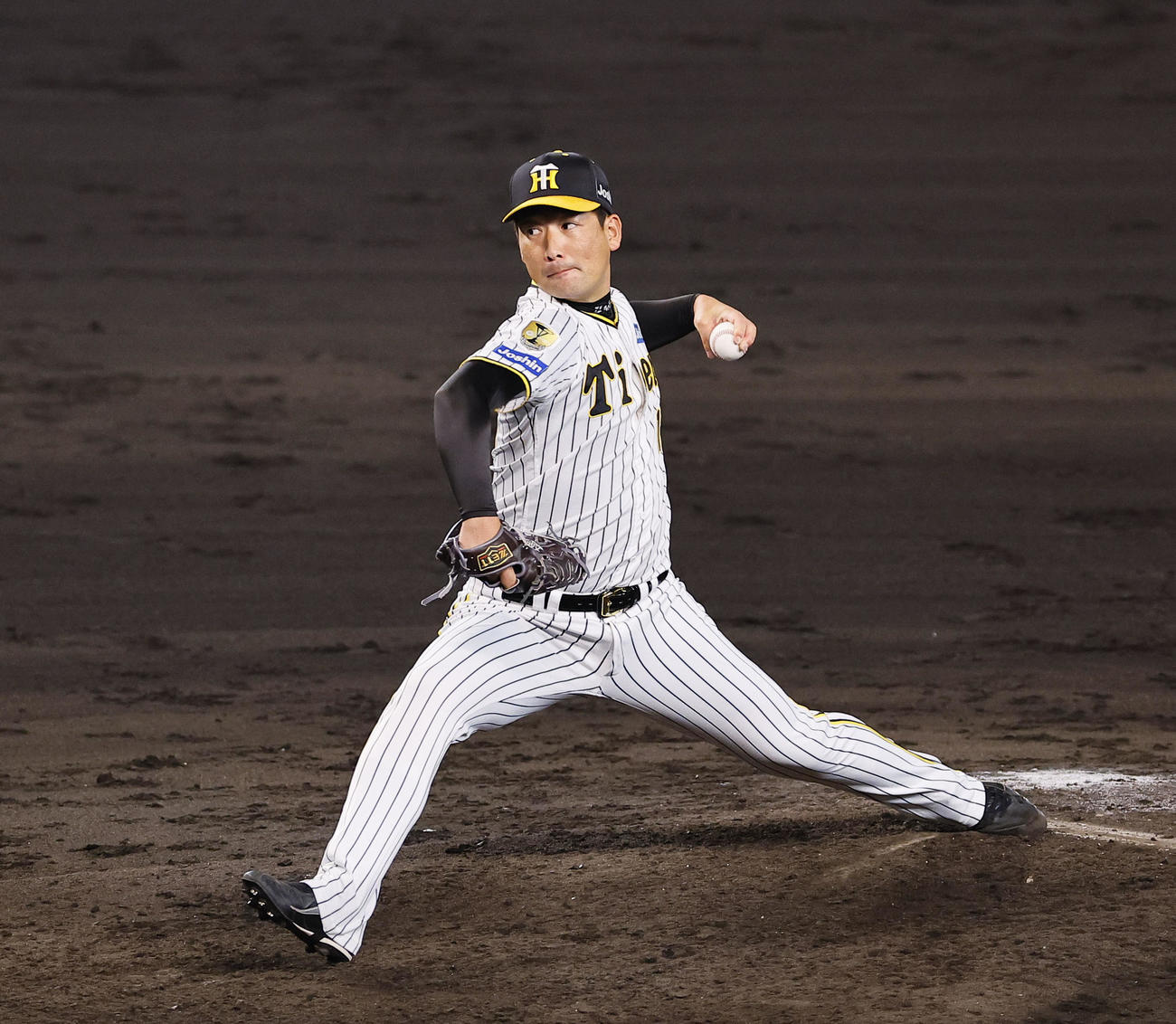 阪神対DeNA 9回に登板した阪神岩崎（撮影・藤尾明華）