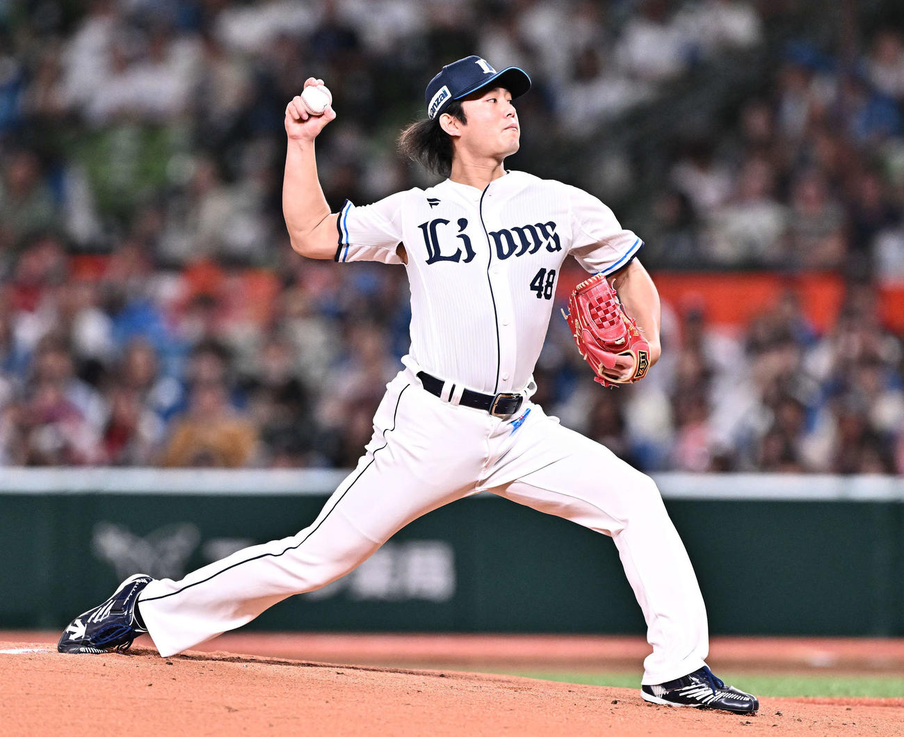 西武対日本ハム　西武先発の今井（撮影・滝沢徹郎）