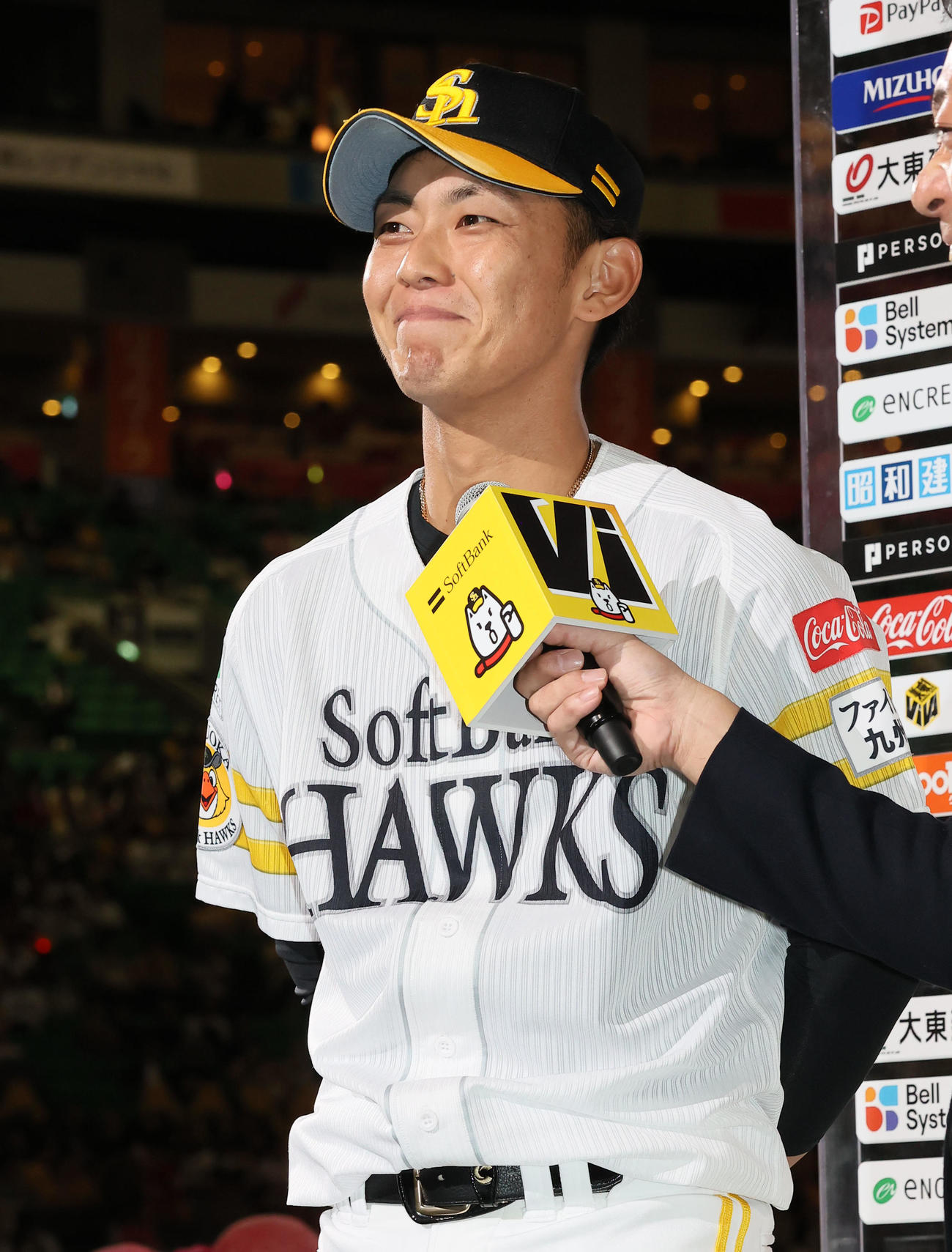 ソフトバンク対オリックス　本日のヒーローに輝いた今宮（撮影・鬼束羽瑠菜）
