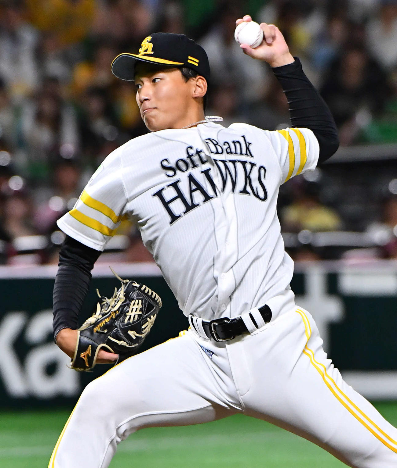 ソフトバンク対オリックス　ソフトバンク先発の前田悠（撮影・岩下翔太）