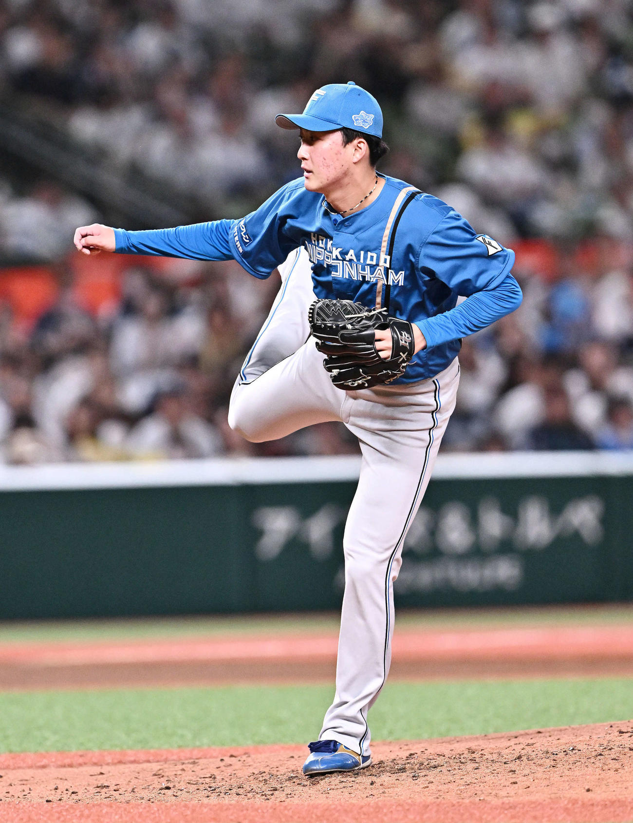 西武対日本ハム　6回裏、日本ハム2番手で登板する柳川（撮影・滝沢徹郎）
