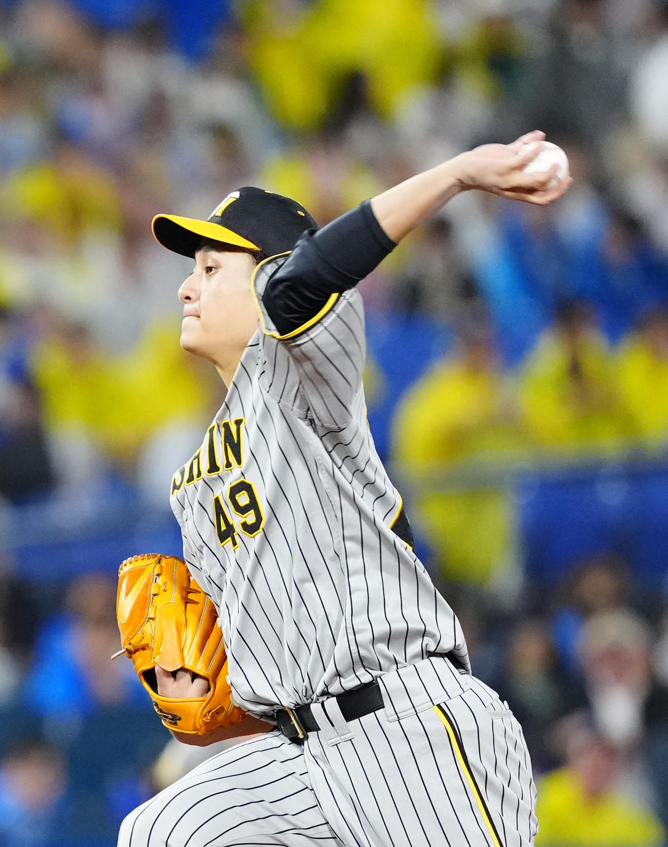 DeNA対阪神　2回裏、チェンジアップを投じる阪神先発の大竹（撮影・江口和貴）