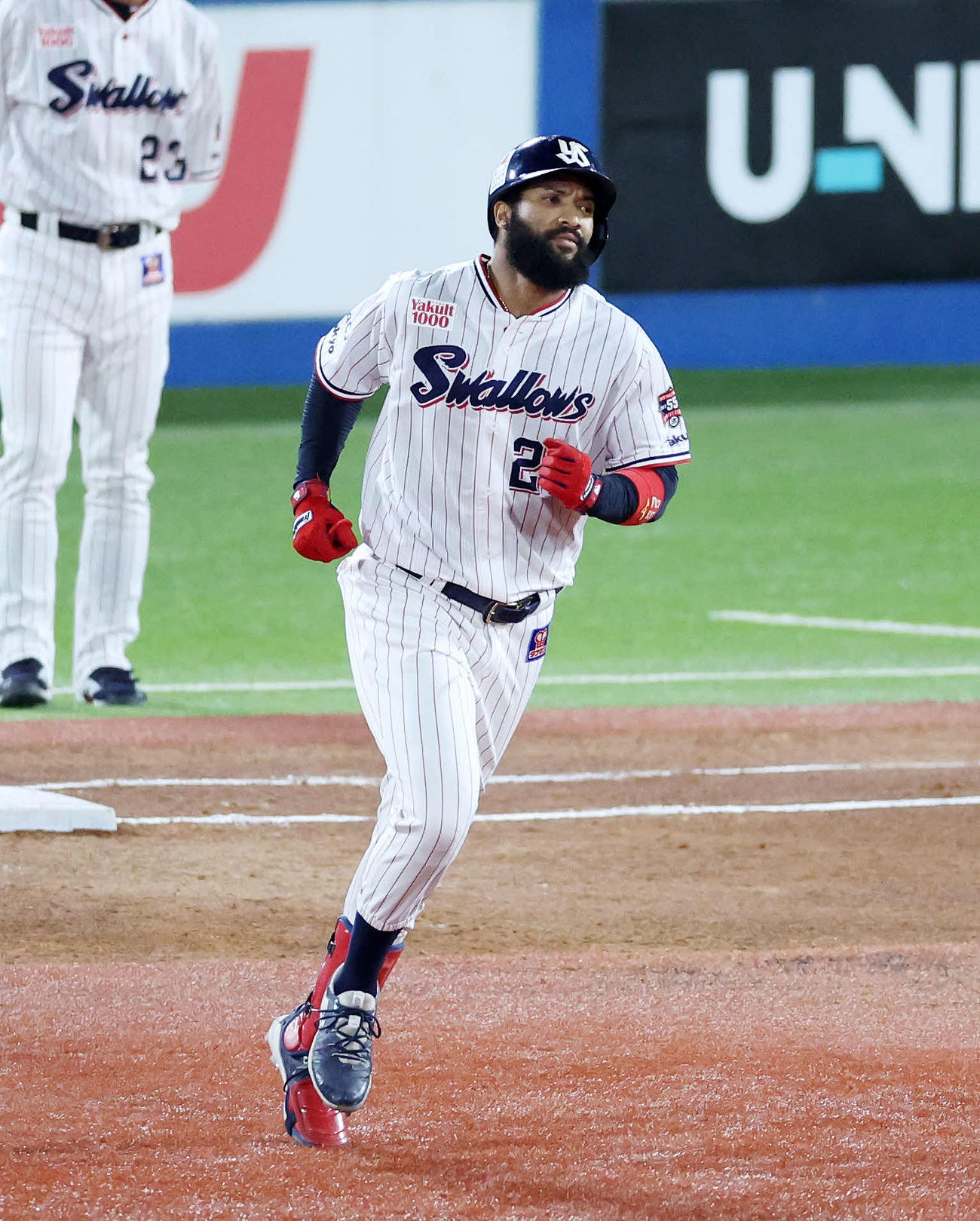 ヤクルトのドミンゴ・サンタナ（2024年10月2日撮影）