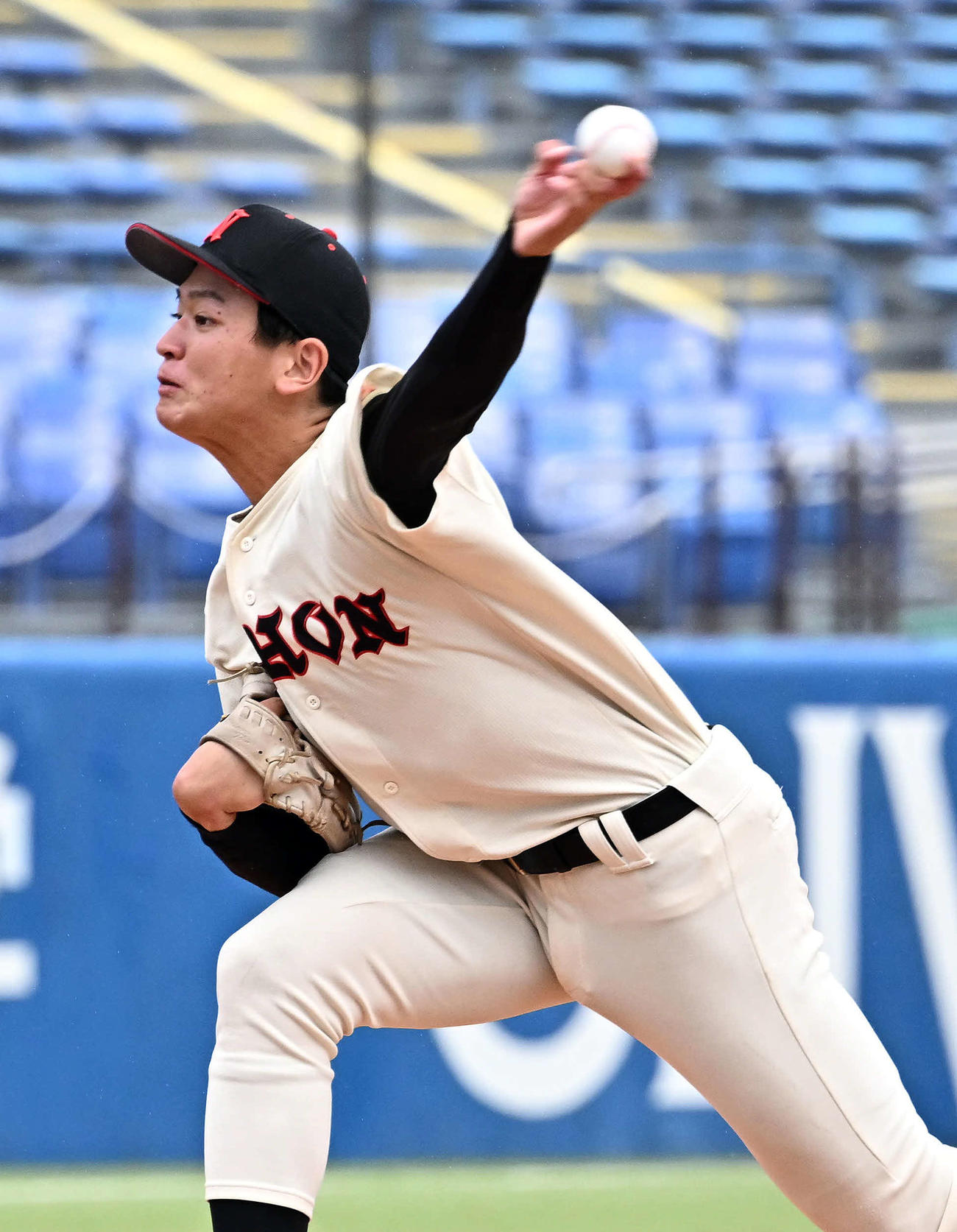 国学院大対日大　日大先発の菅沢（撮影・滝沢徹郎）