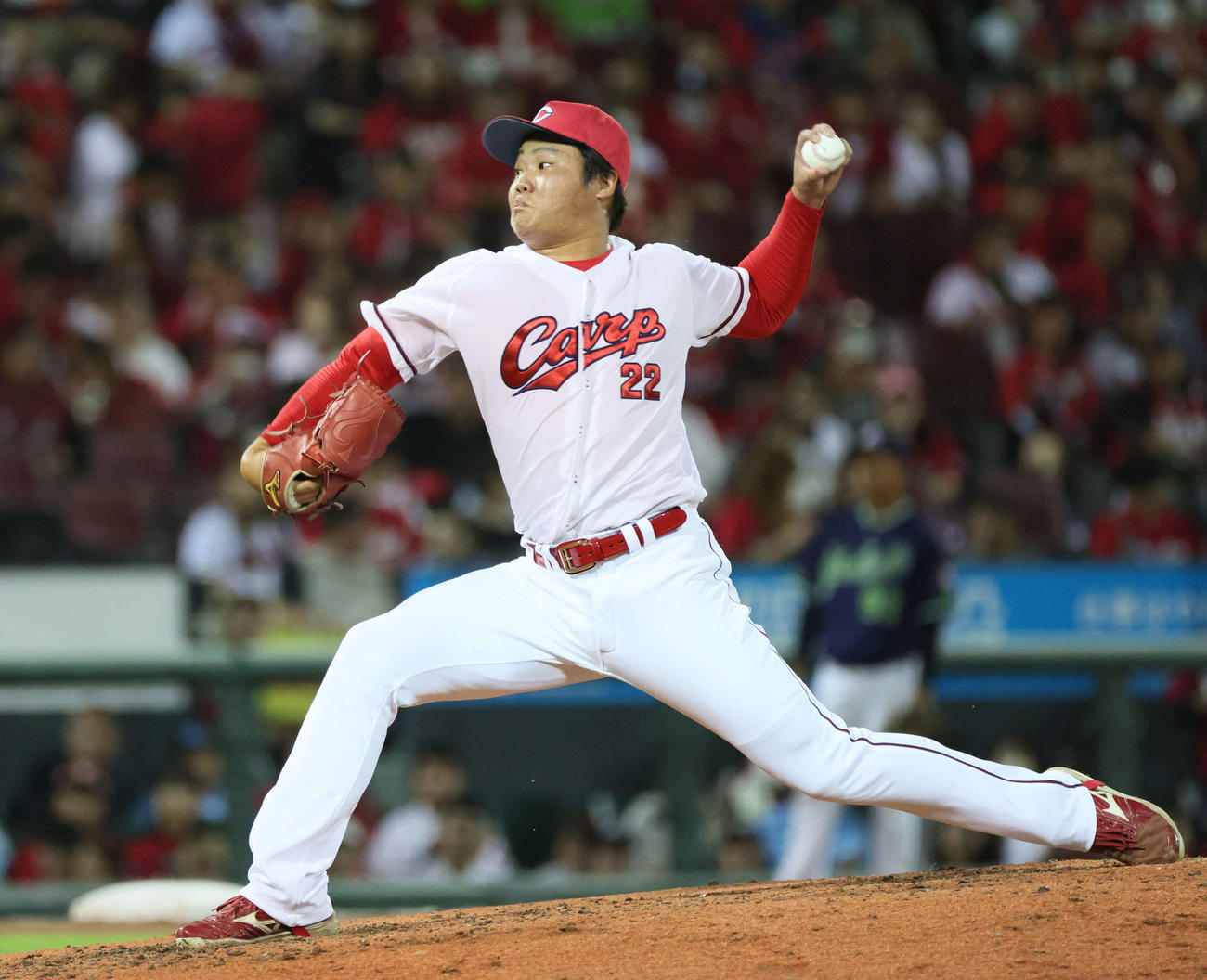 広島対ヤクルト　6回表ヤクルト、広島3番手の高（撮影・加藤孝規）