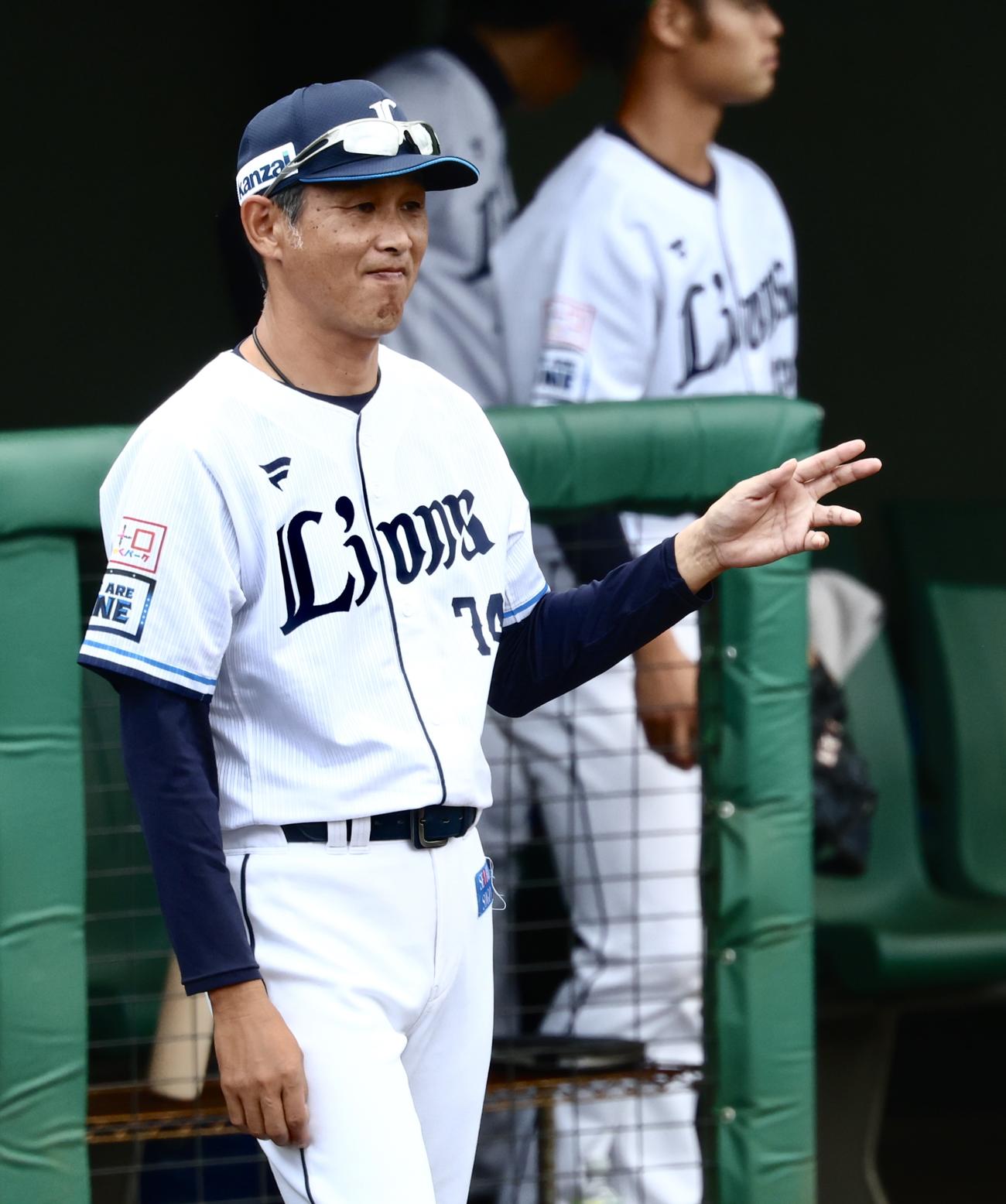 西武西口文也2軍監督（2024年9月23日撮影）