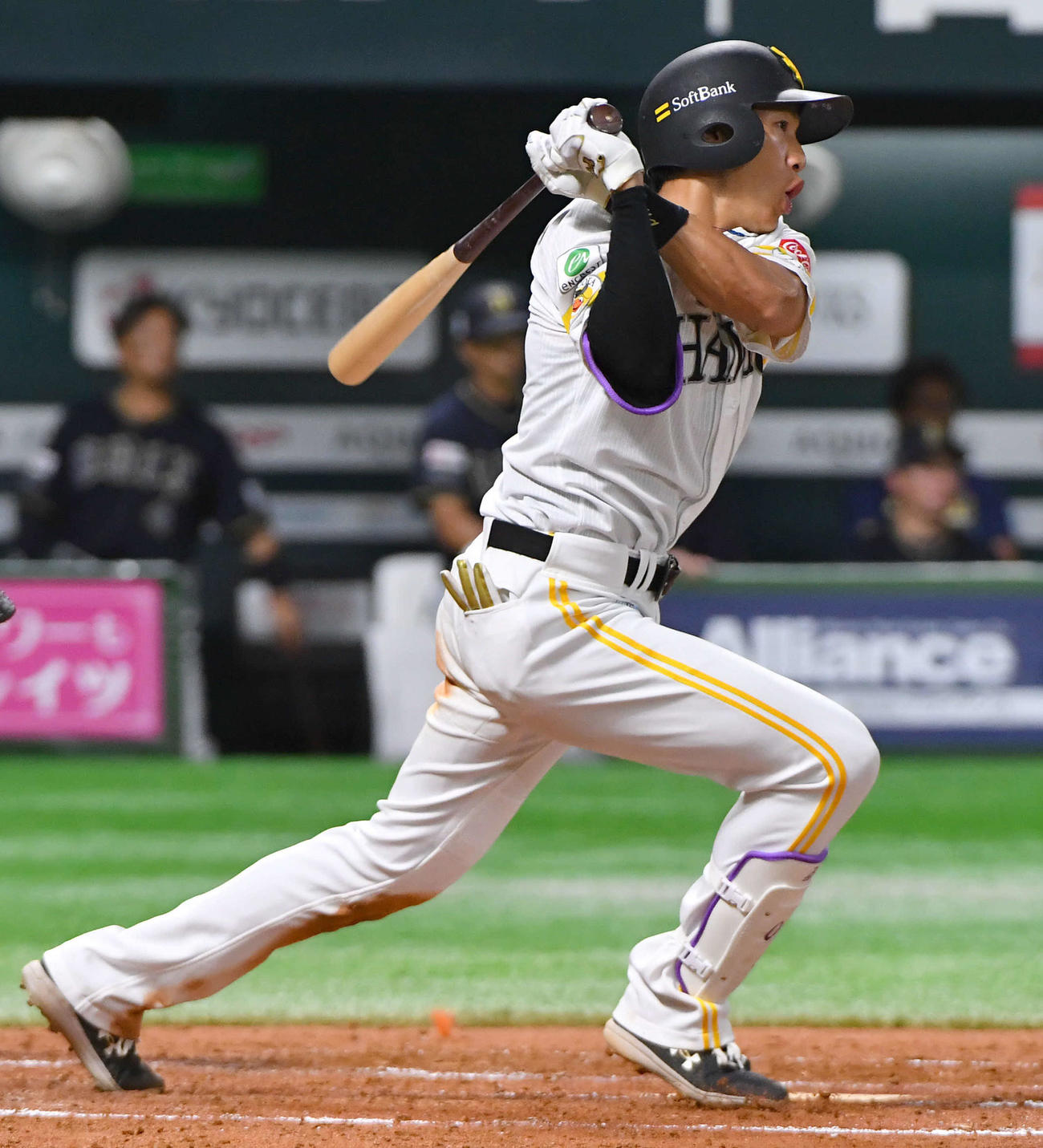 柳田悠岐(2024年9月30日撮影)