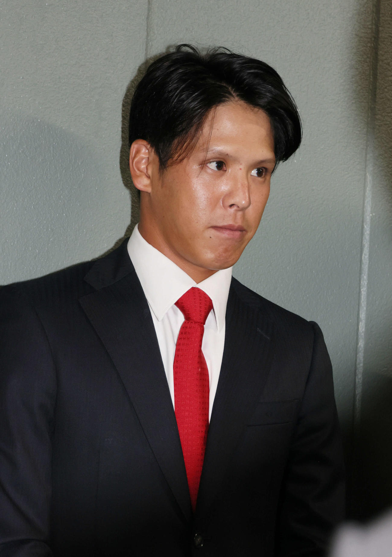 戦力外通告された広島曽根（撮影・加藤孝規）