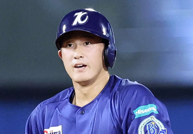 DeNA松尾汐恩（2024年8月10日撮影）