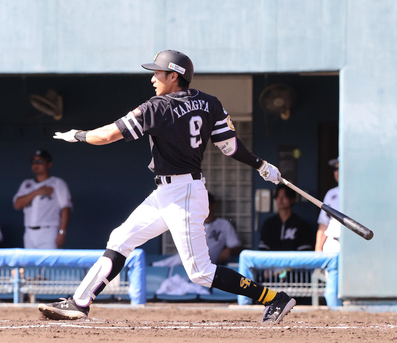 ロッテ対ソフトバンク　6回表ソフトバンク1死一塁、柳田は遊ゴロに終わり一塁に残塁（撮影・梅根麻紀）