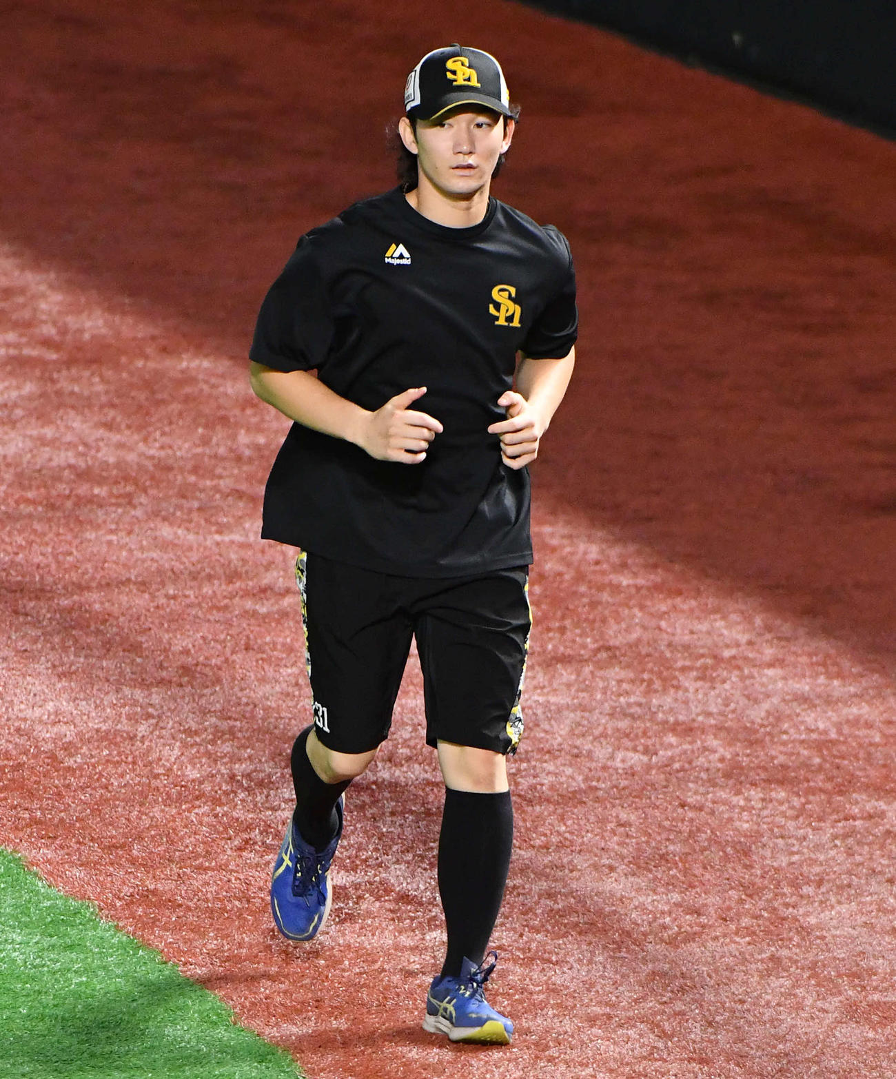 ランニングを行う正木（撮影・岩下翔太）