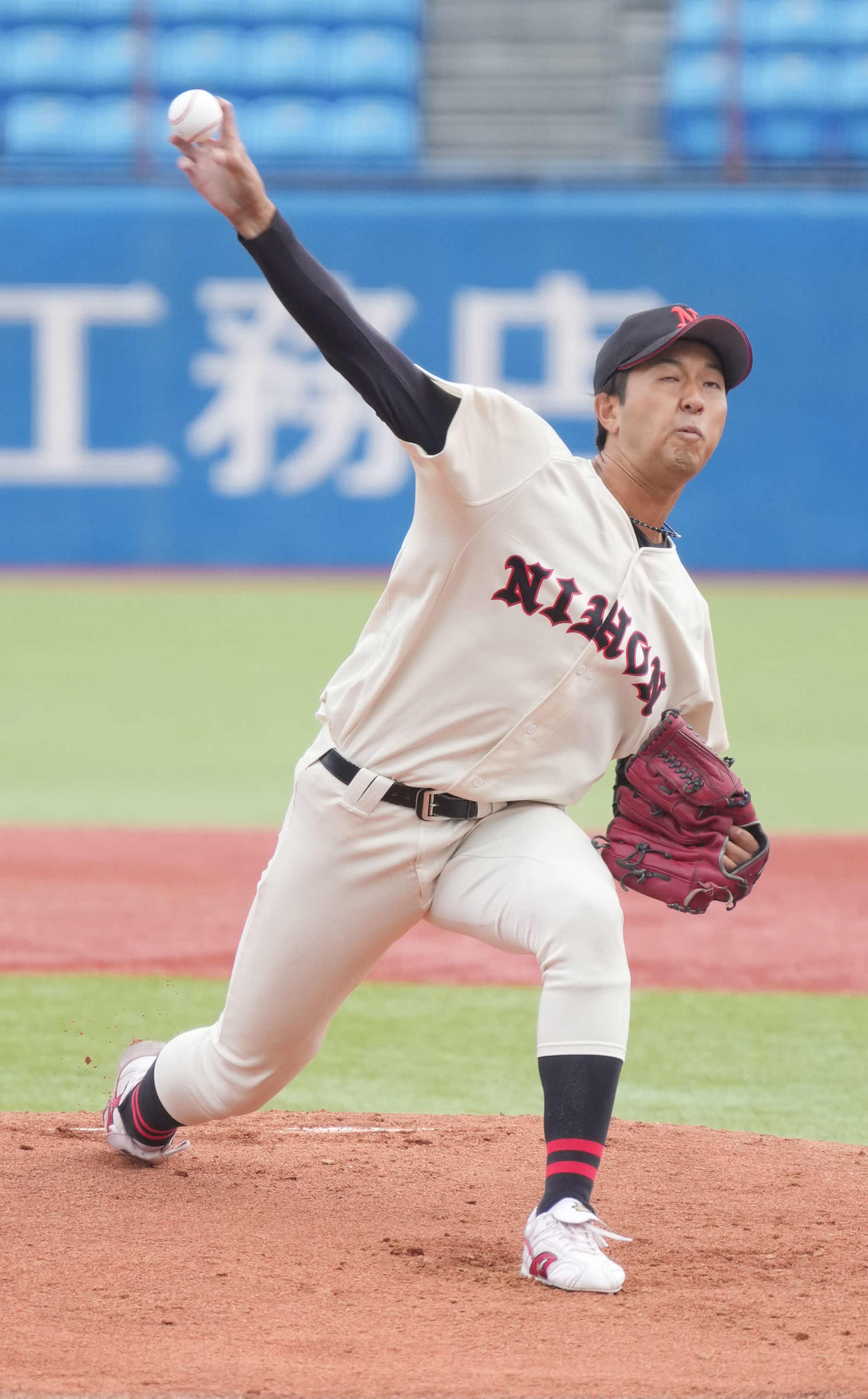 東農大対日大　日大先発の市川（撮影・小沢裕）