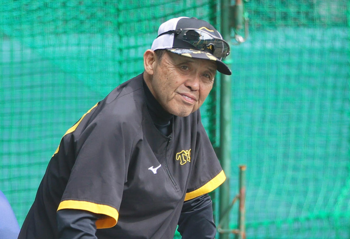 阪神岡田監督（2024年10月8日撮影）