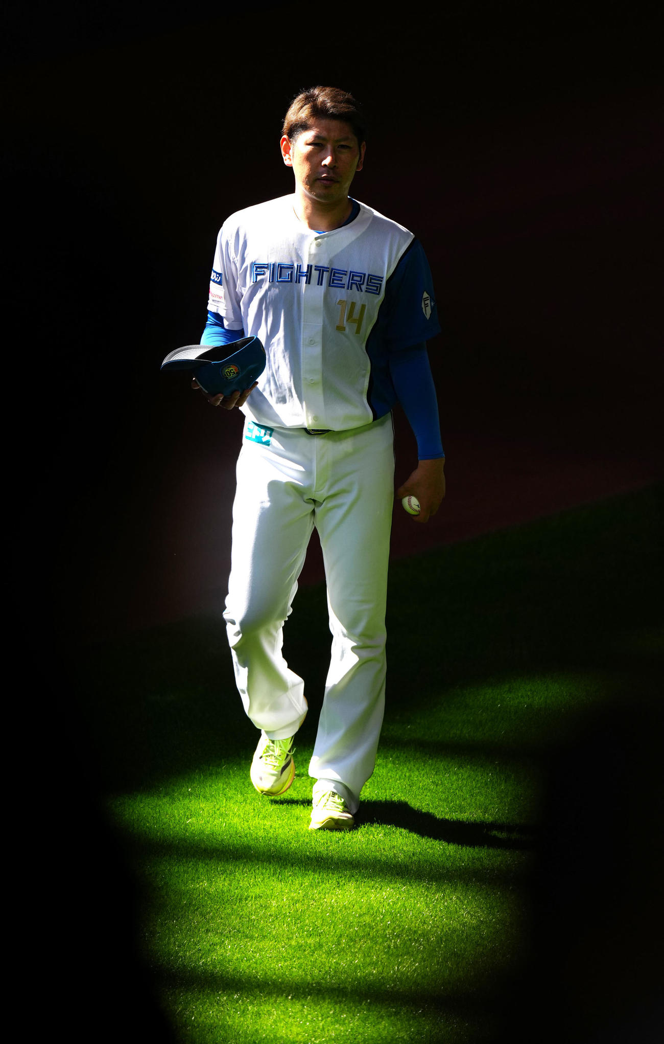 練習に臨む日本ハム加藤貴（撮影・江口和貴）