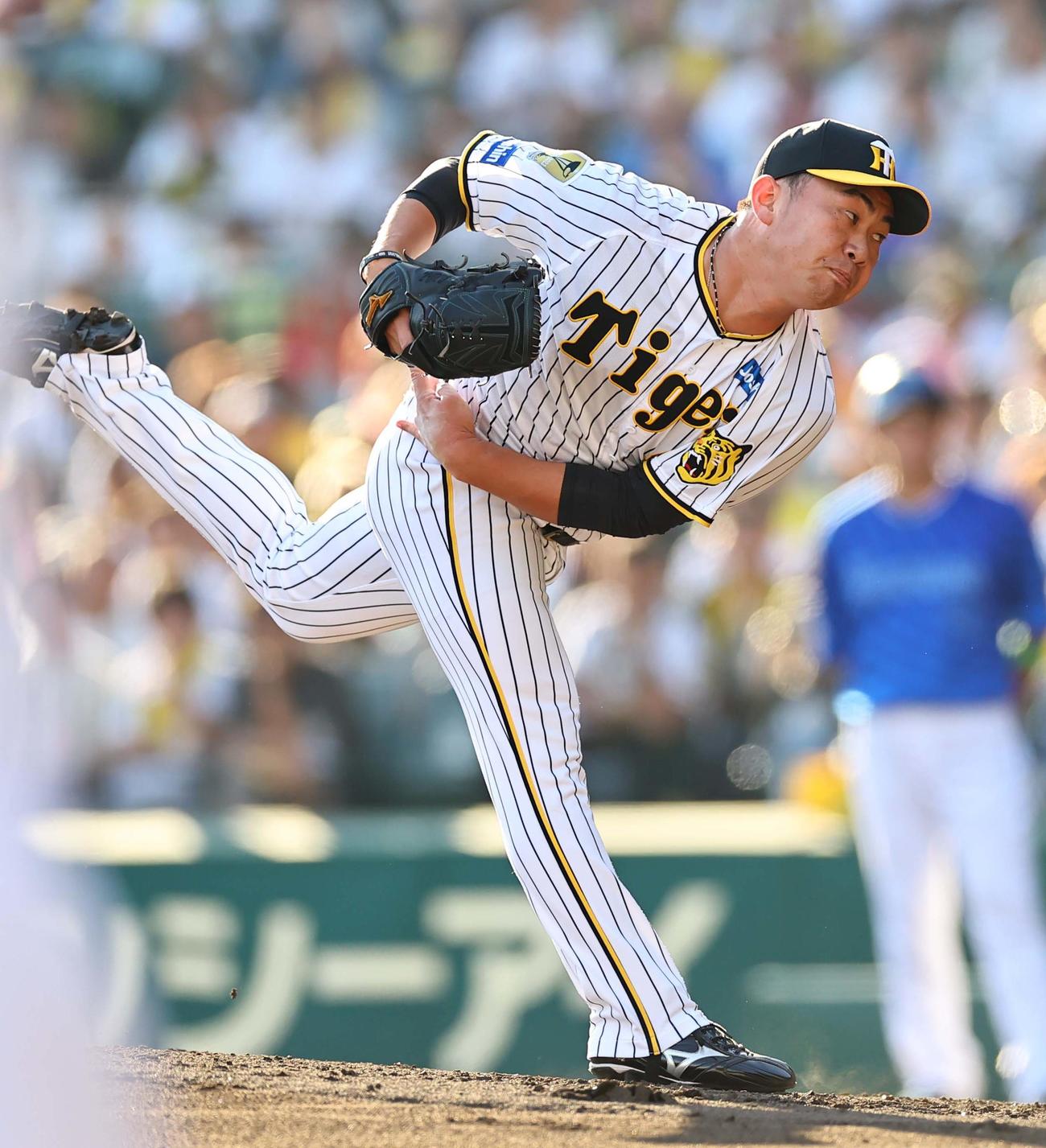 阪神対DeNA　阪神2番手の桐敷（撮影・上田博志）