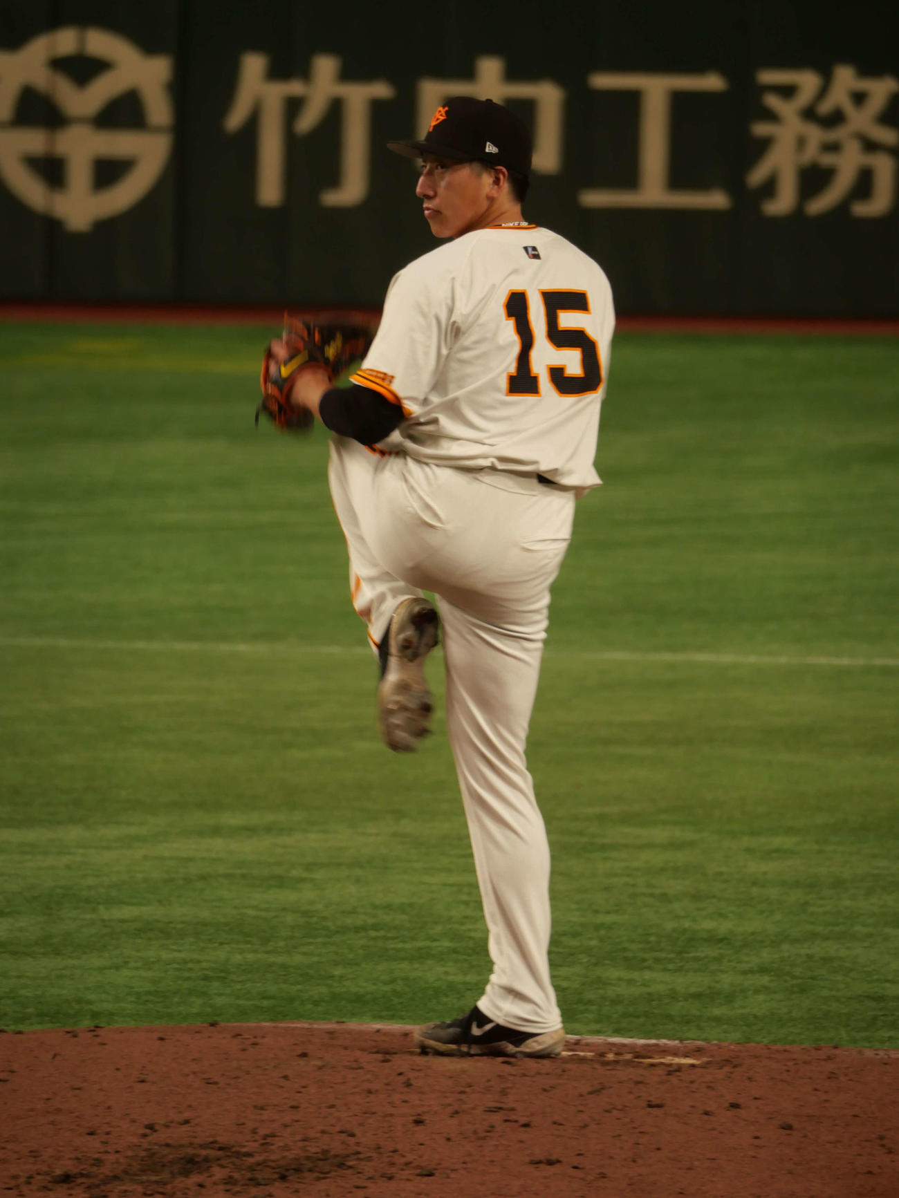 シート打撃に登板した巨人大勢（撮影・上田悠太）