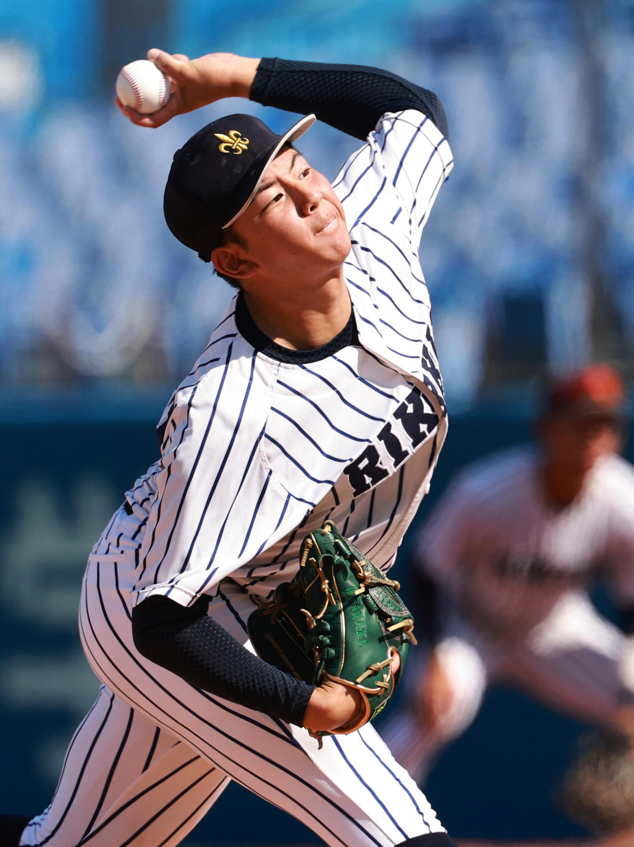 明大対立大　力投する立大・田中優（撮影・野上伸悟）