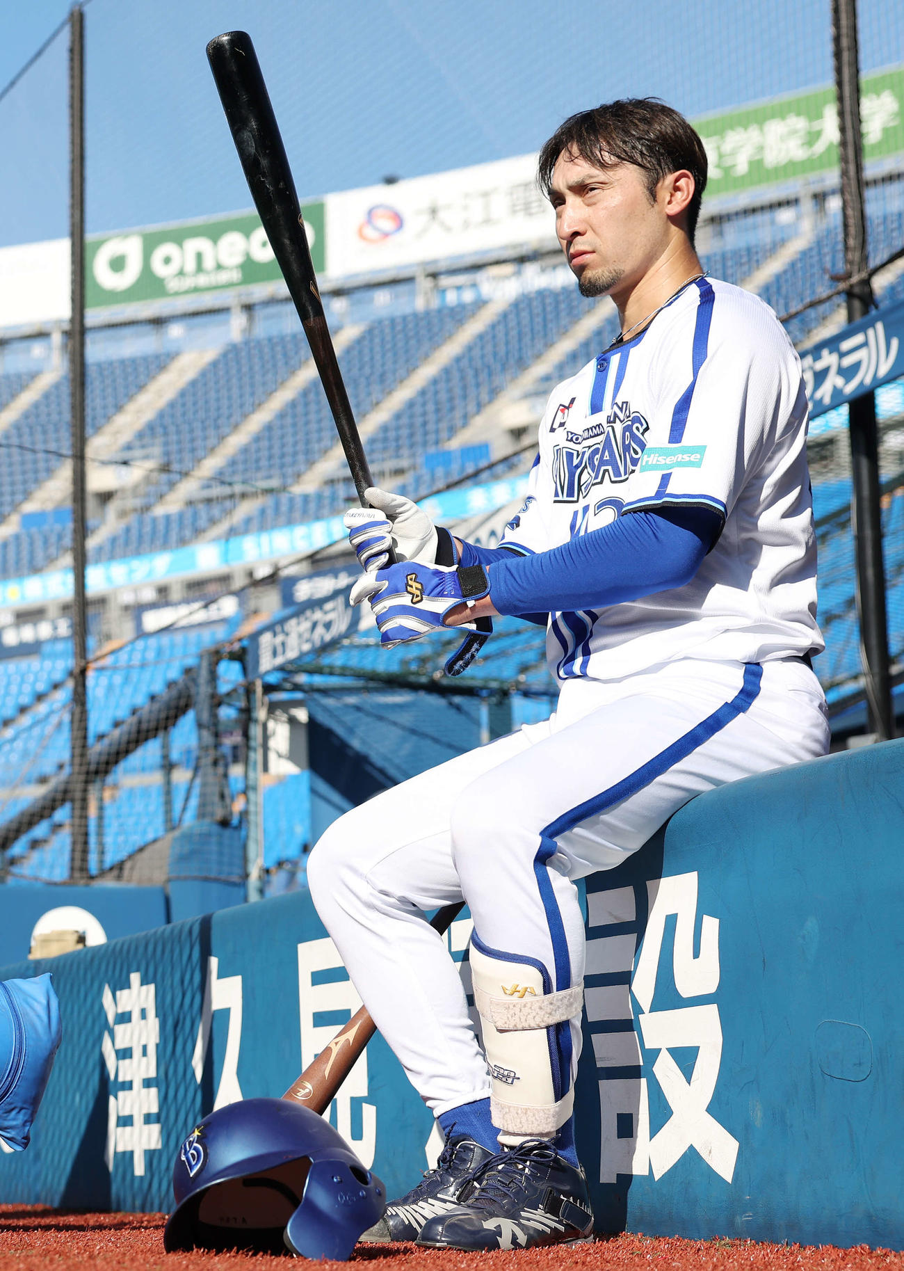 練習に臨むDeNA伊藤（2024年10月15日撮影）