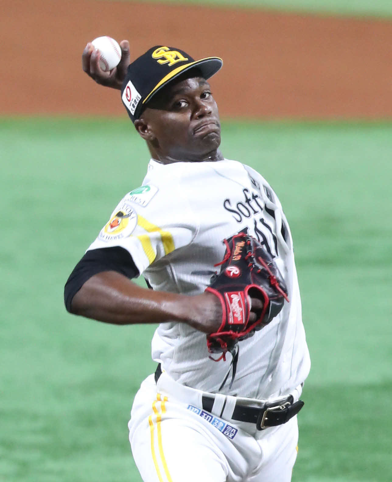 ソフトバンク対日本ハム　ソフトバンク先発のモイネロは6回2失点で勝利投手となった（撮影・鬼束羽瑠菜）