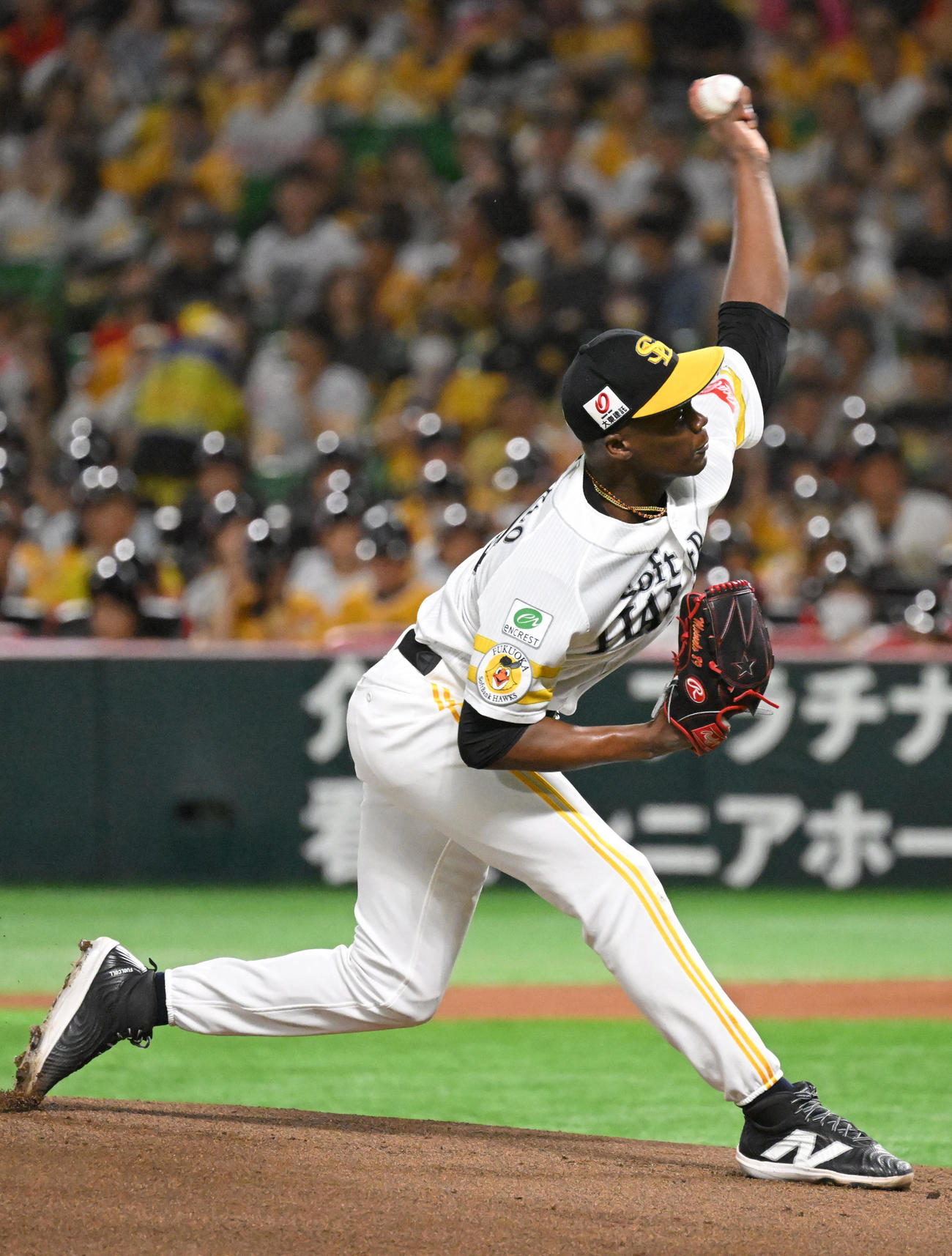 ソフトバンク対日本ハム　ソフトバンク先発・モイネロ（撮影・林敢治）