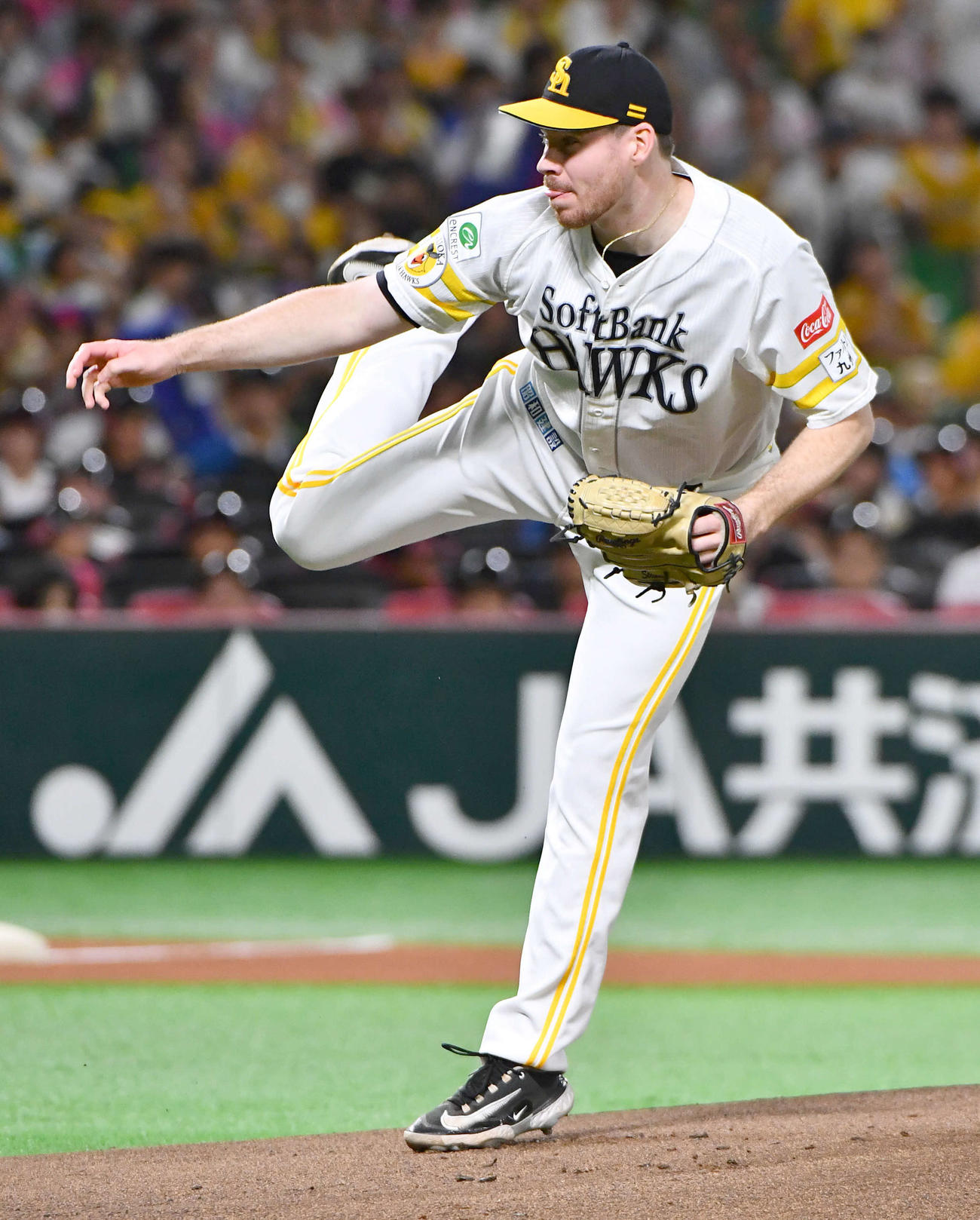 ソフトバンク対日本ハム　ソフトバンク先発のスチュワート（撮影・岩下翔太）