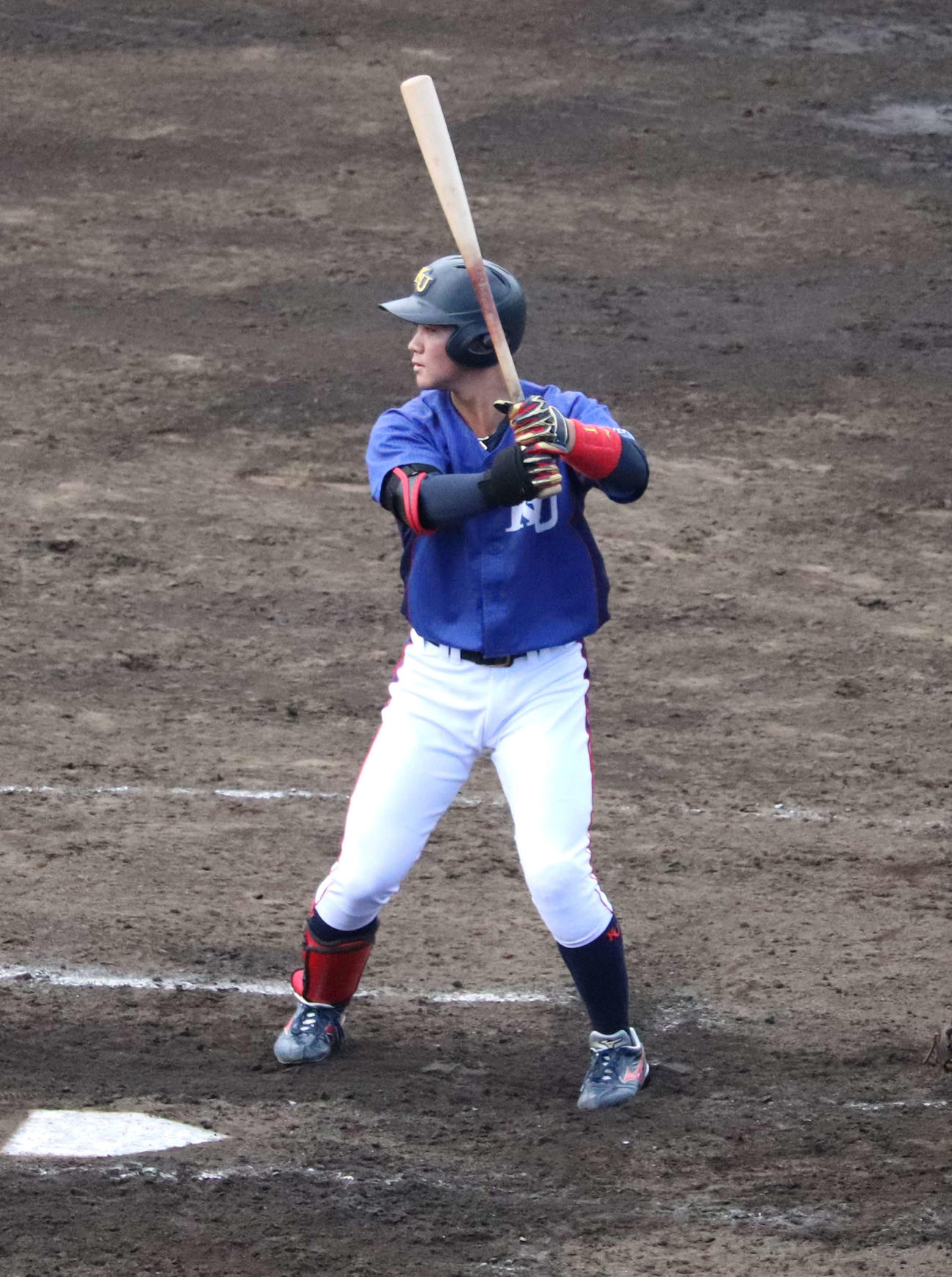 神奈川大対関東学院大　打席に立つ神奈川大・庄子雄大内野手（4年＝横浜）（撮影：佐瀬百合子）