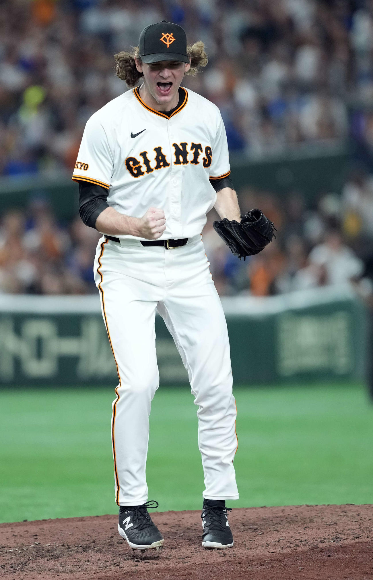 巨人対DeNA 7回の途中からマウンドに上がり無失点に抑えた巨人ケラー（撮影・たえ見朱実）